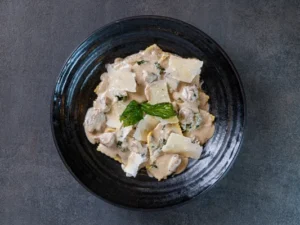 Mushroom raviolis