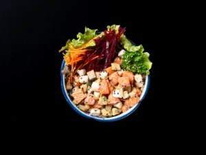 Fresh salmon salad