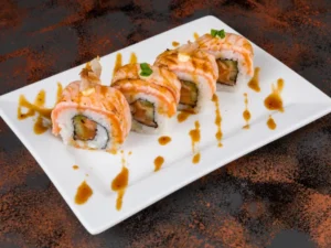 Teriyaki salmon roll
